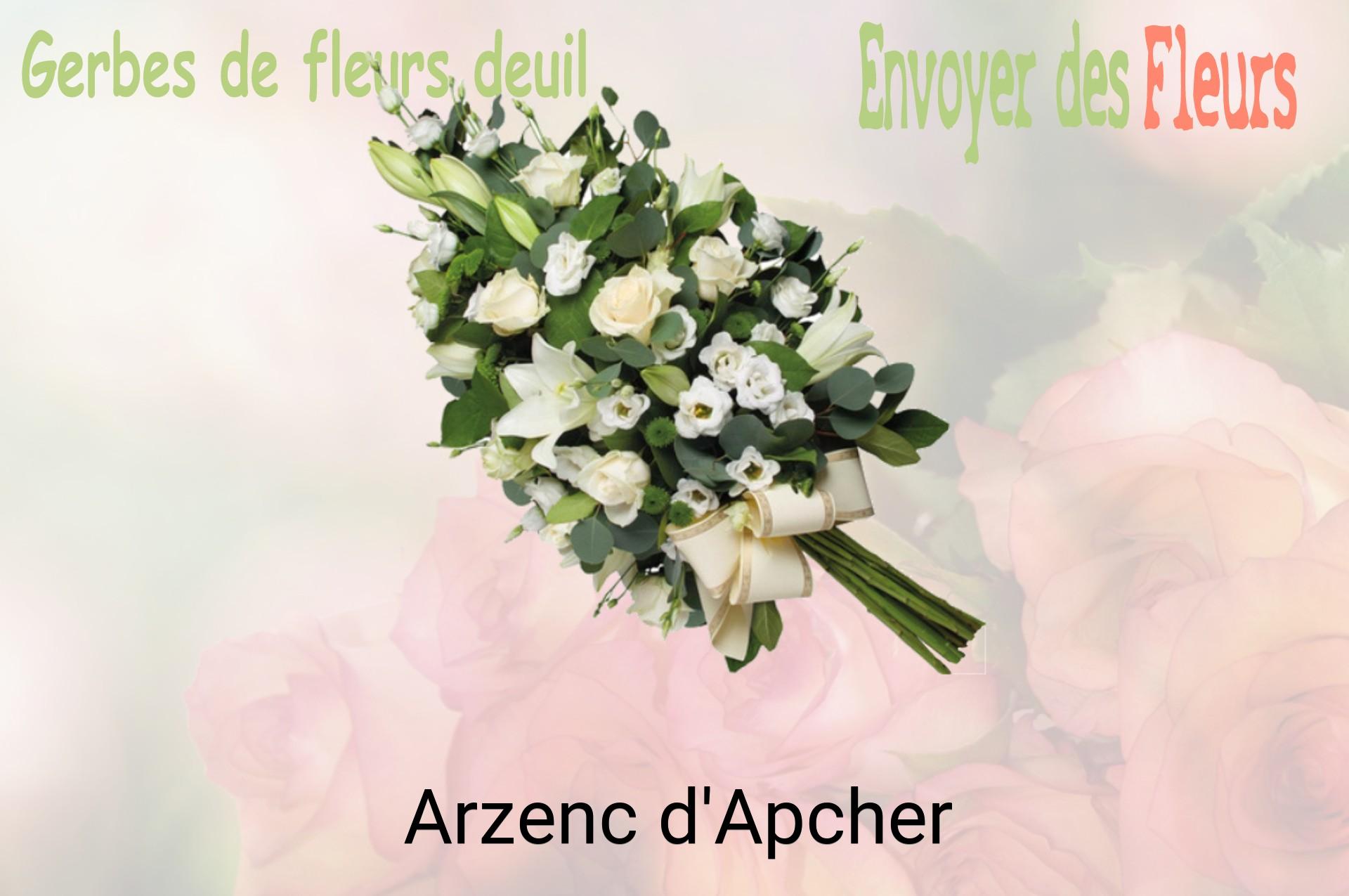 Gerbe de fleurs de deuil livrée à Arzenc-d'Apcher